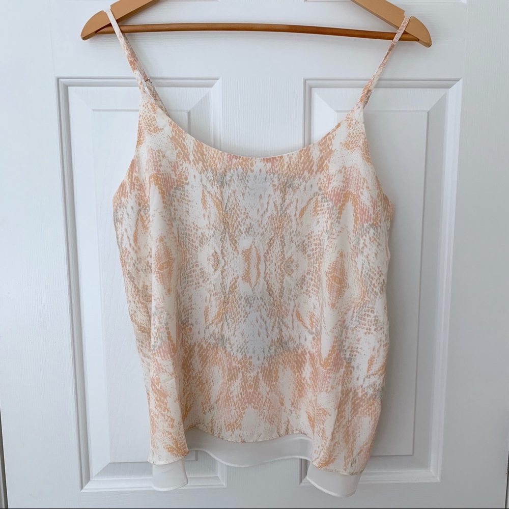 Rachel Zoe Pink Snake Skin Animal Print Cami Tank